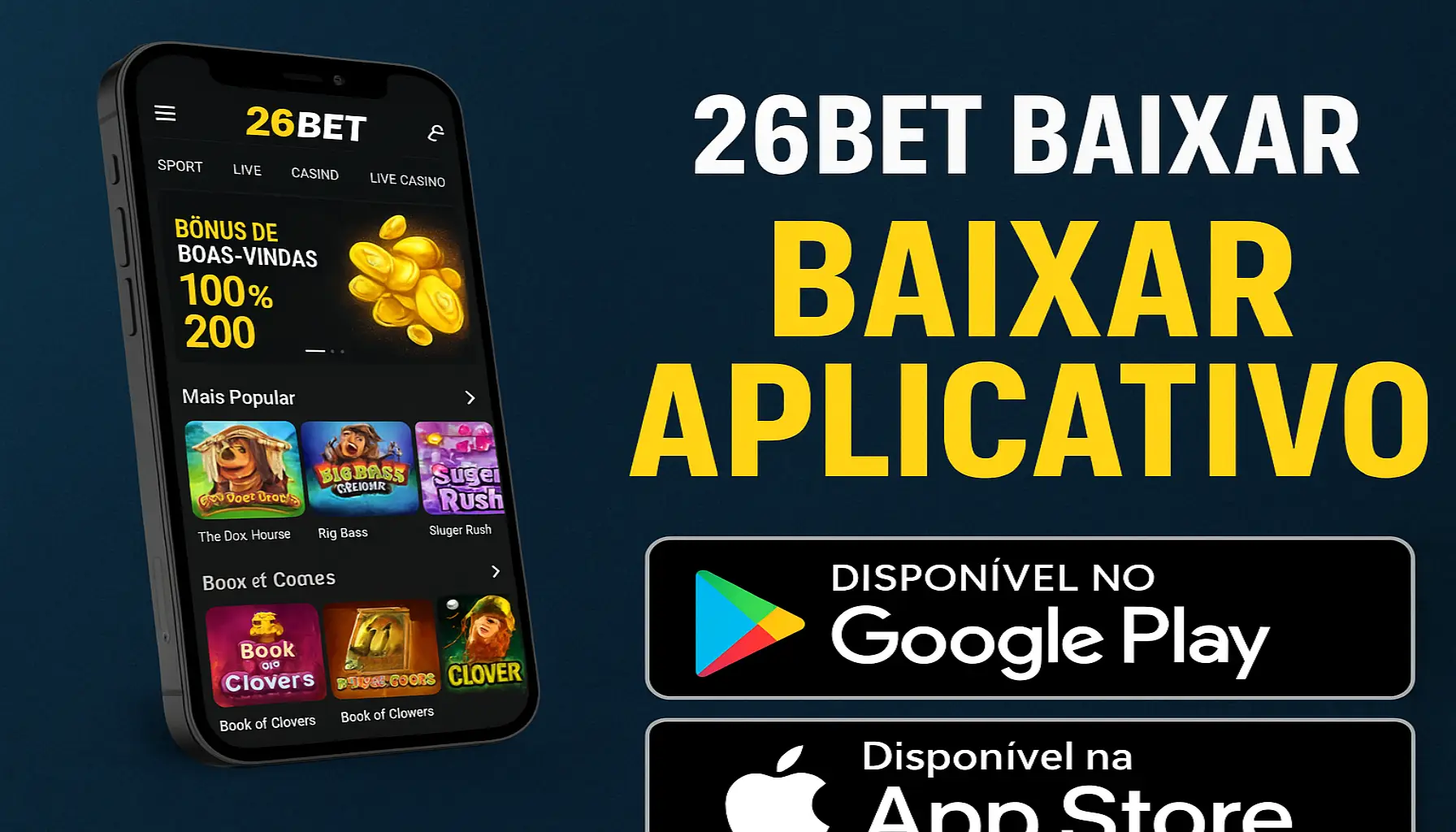 Baixar o 26BET Cassino App