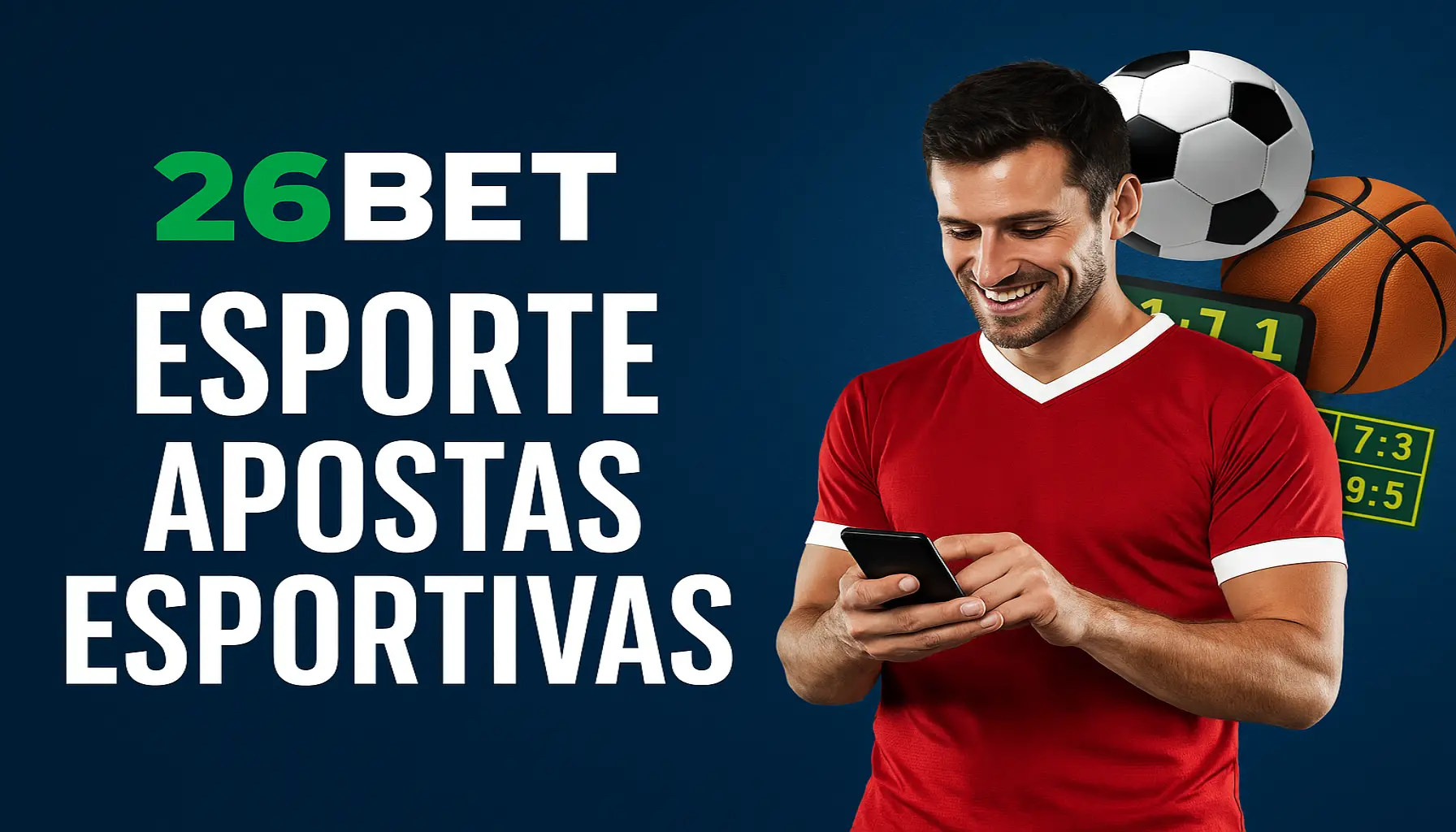 Aposte em apostas esportivas no cassino online 26BET